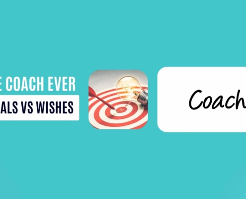 Infographic comparing the concepts of goals and wishes