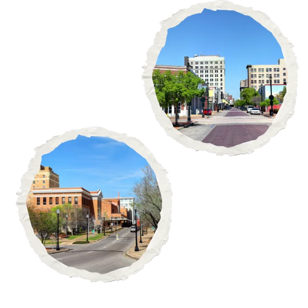 Downtown Alexandria LA streetscape showcasing the vibrant environment where a professional business coach in Alexandria LA helps businesses thrive