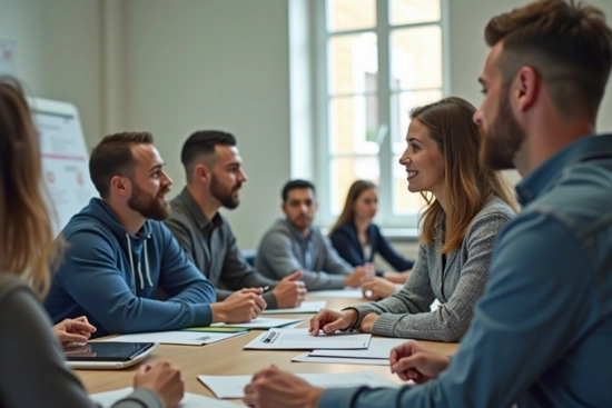 Business Coach in Louisiana leading corporate strategy session